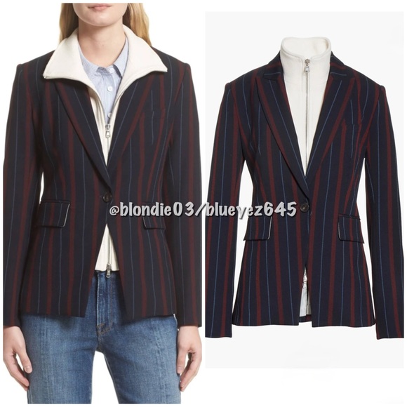 Veronica Beard “Carter” cutaway jacket blazer 4 with removable Dickey OS